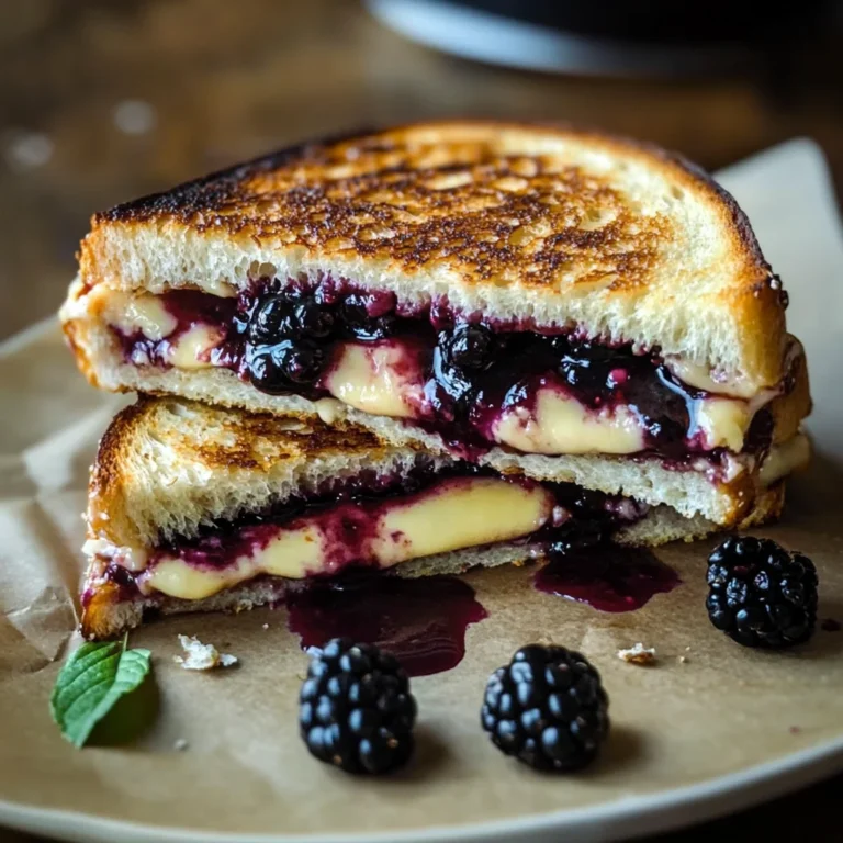 Balsamic Blackberry Brie Grilled Cheese