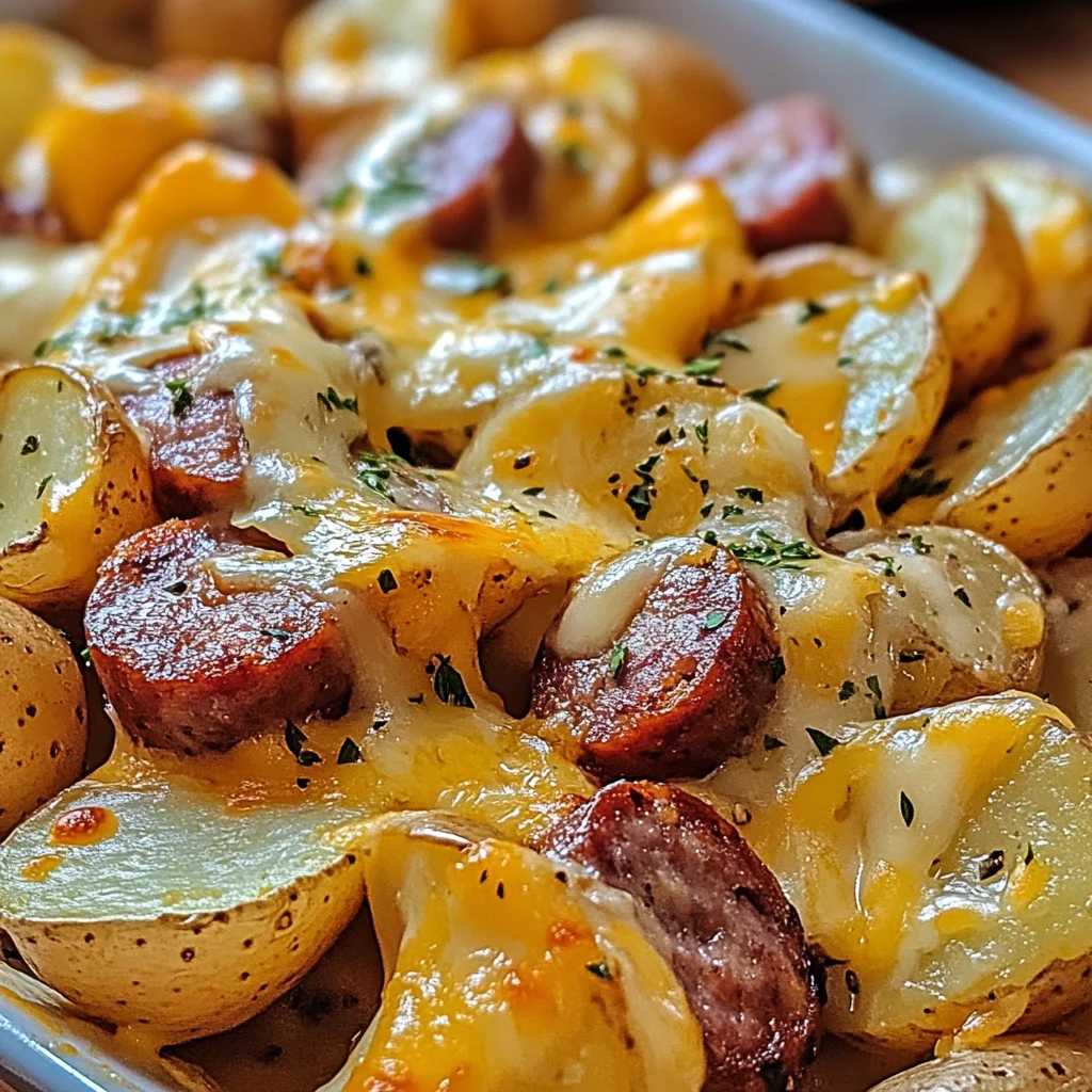 Cheesy Ranch Potatoes and Smoked Sausage