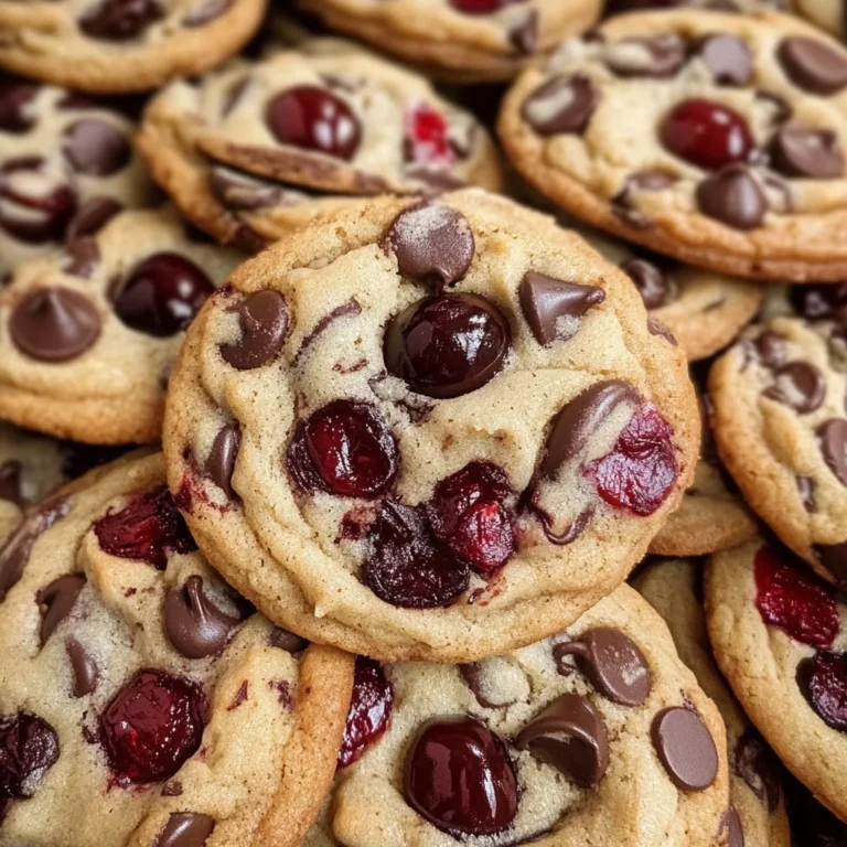 Cherry Chocolate Chip Cookies with Mocha Chips