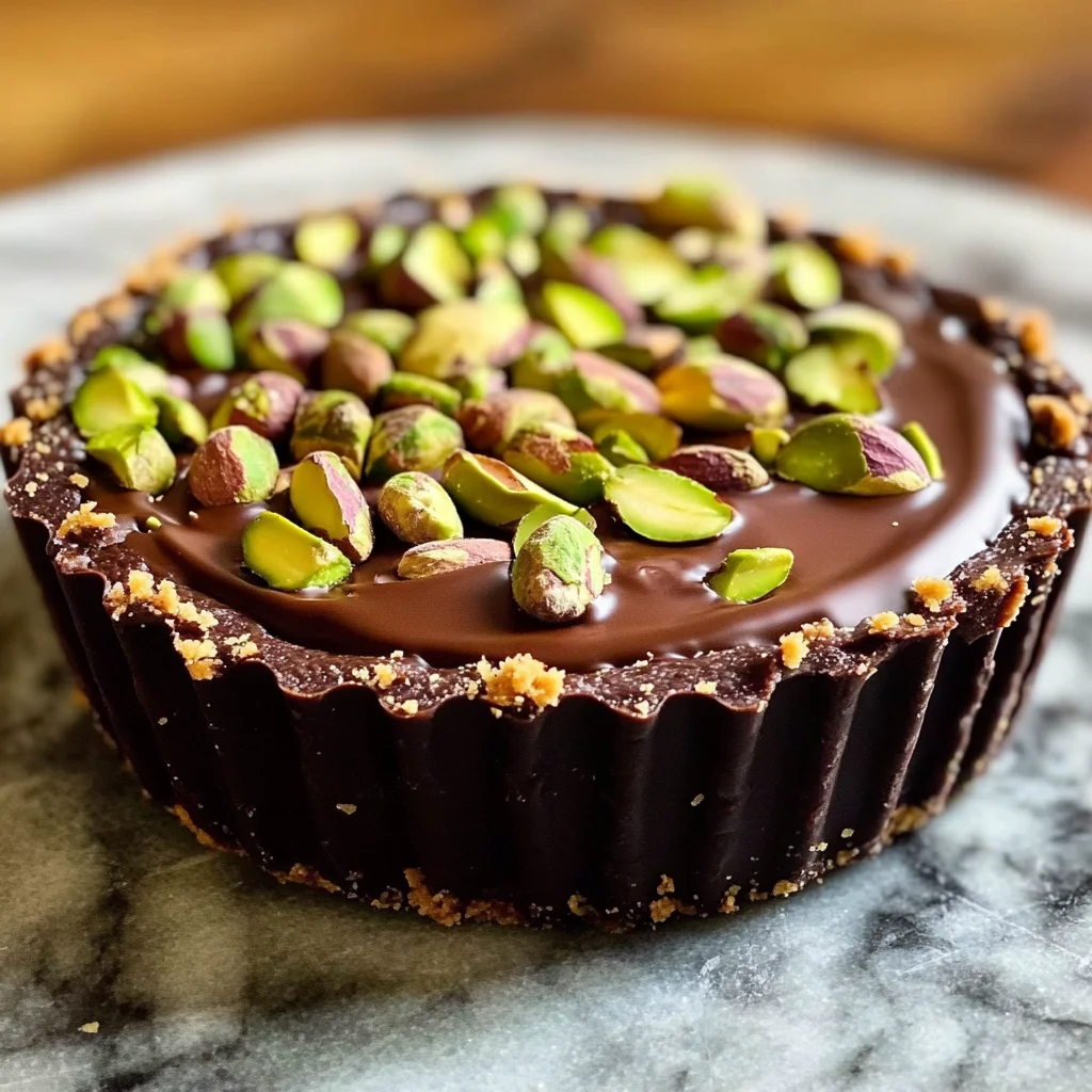 Chocolate Pistachio Ganache Tart Recipe
