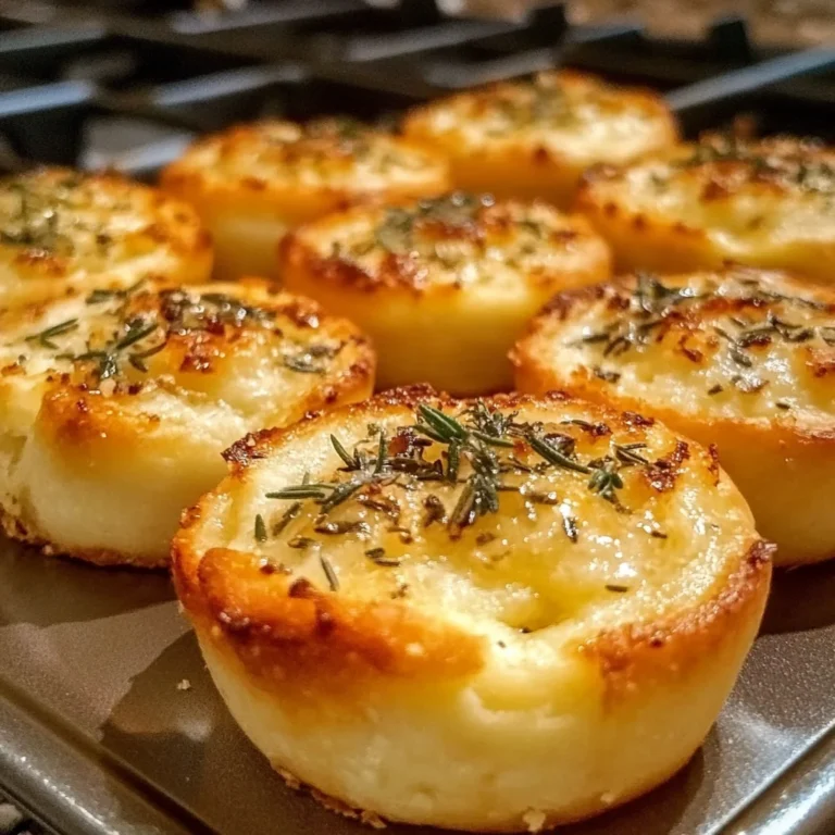 Golden Crust Garlic Rosemary Focaccia Muffins