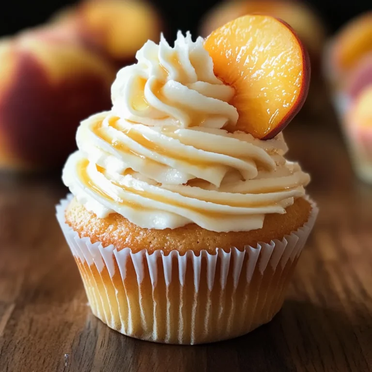 Honey Peach Cream Cheese Cupcakes