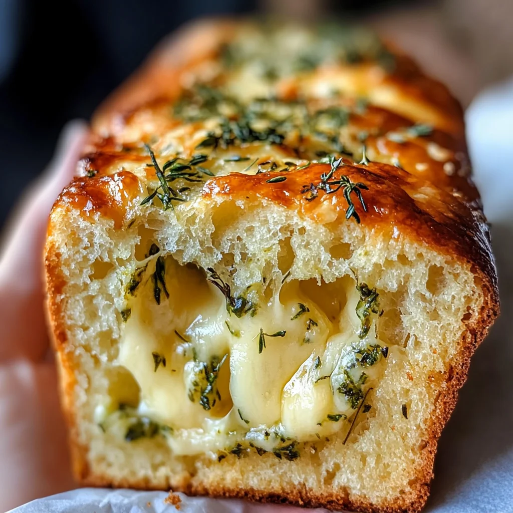 Cheese, Herb & Garlic Quick Bread (No Yeast)