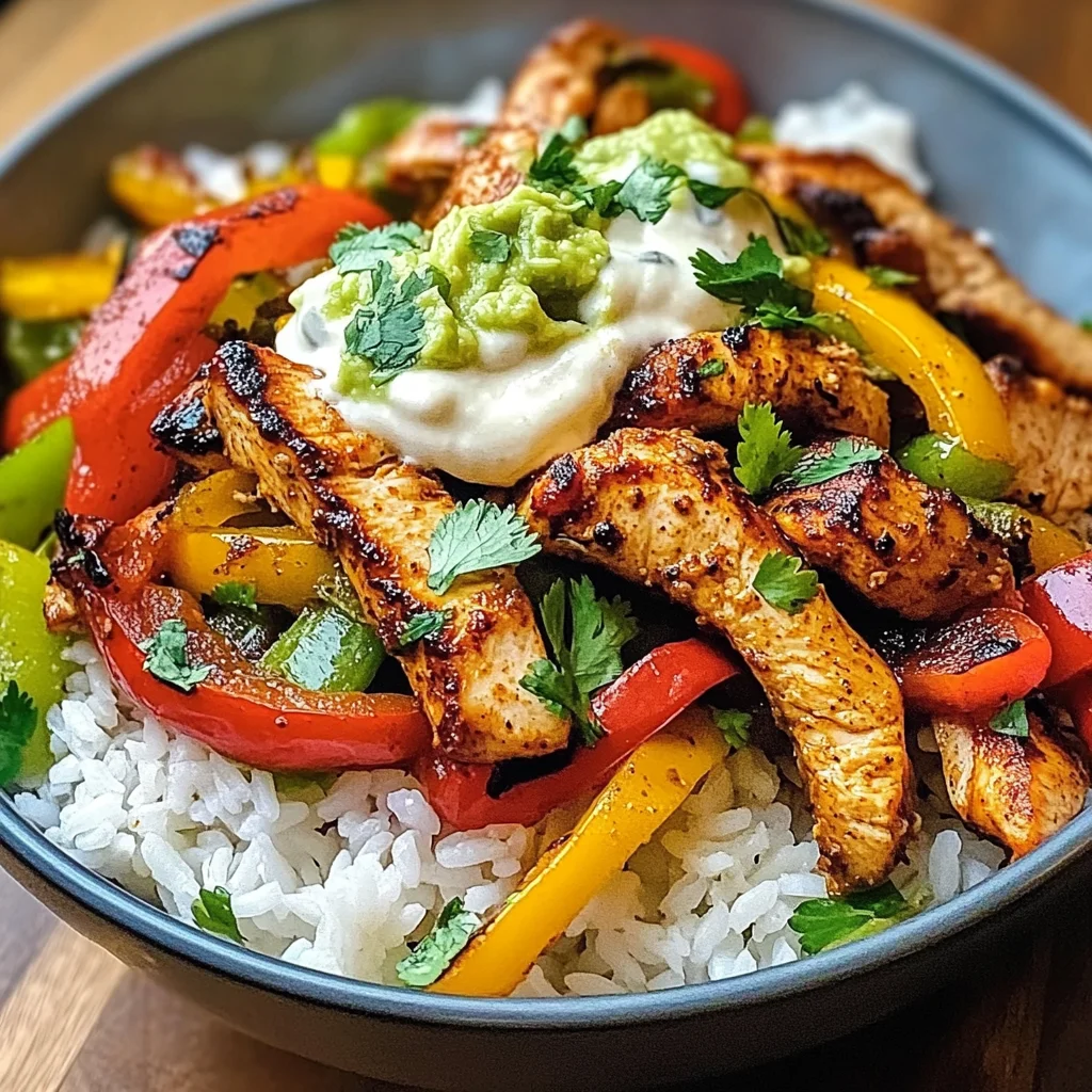 Chicken Fajita Rice Bowls