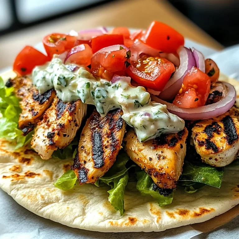 Chicken Pita Gyros with Tzatziki
