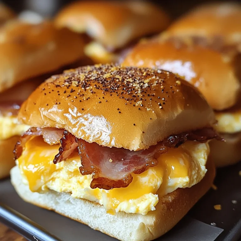 Crack Breakfast Sliders (Turkey Bacon Egg & Cheese)