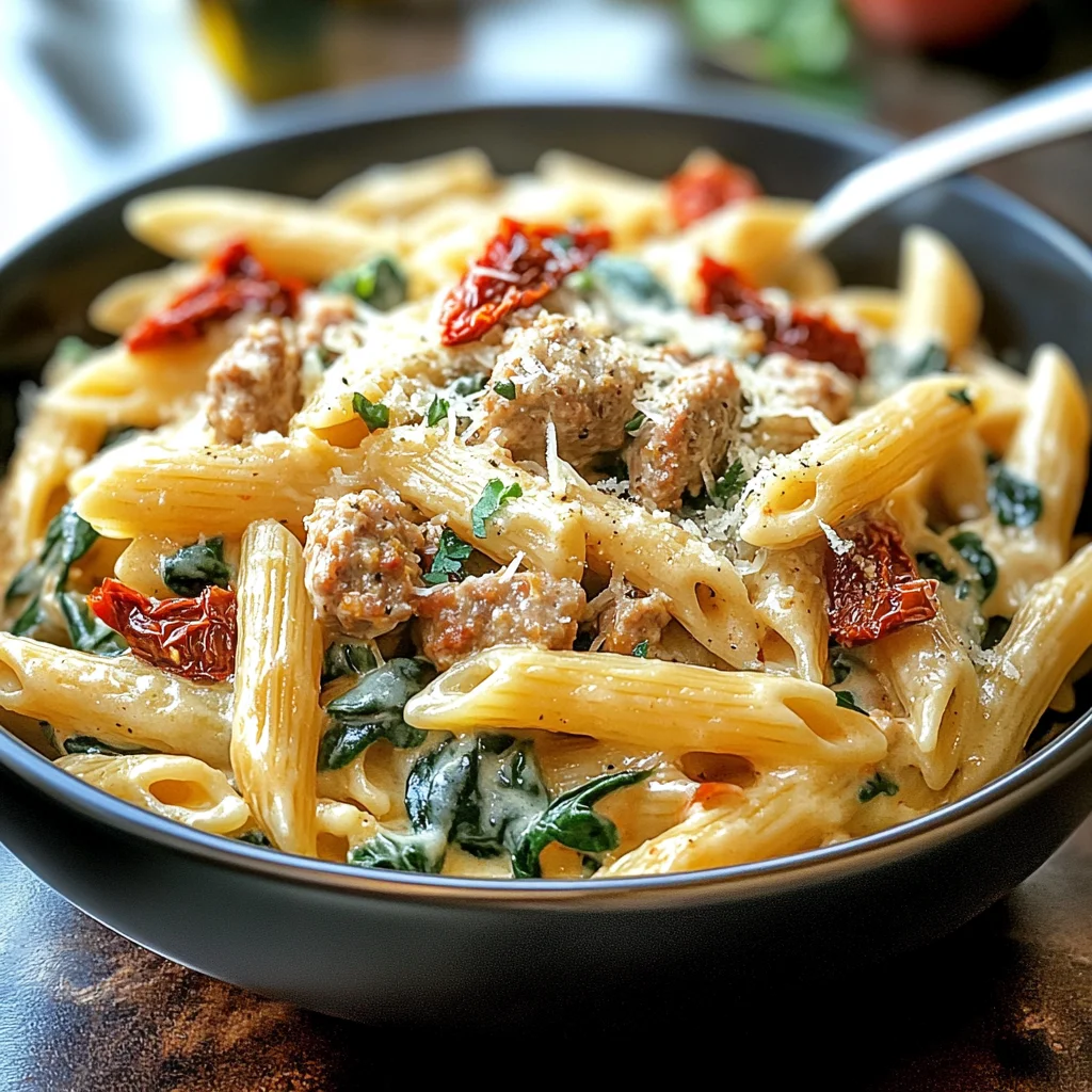 Creamy Tuscan Sausage Pasta