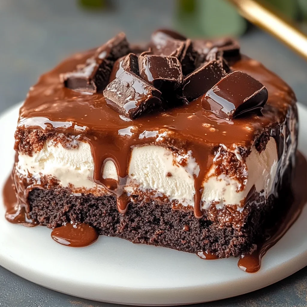 Delicious Brownie Ice Cream Cake