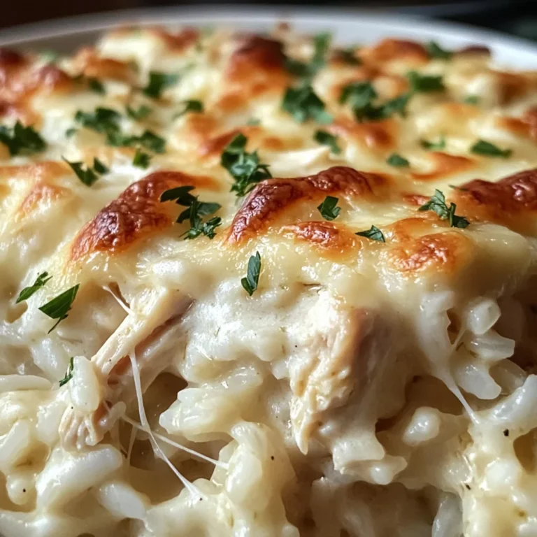 Dump-and-Bake Chicken Alfredo Rice Casserole Recipe