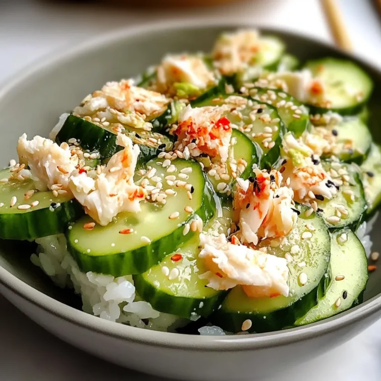 Easy California Roll Cucumber Salad