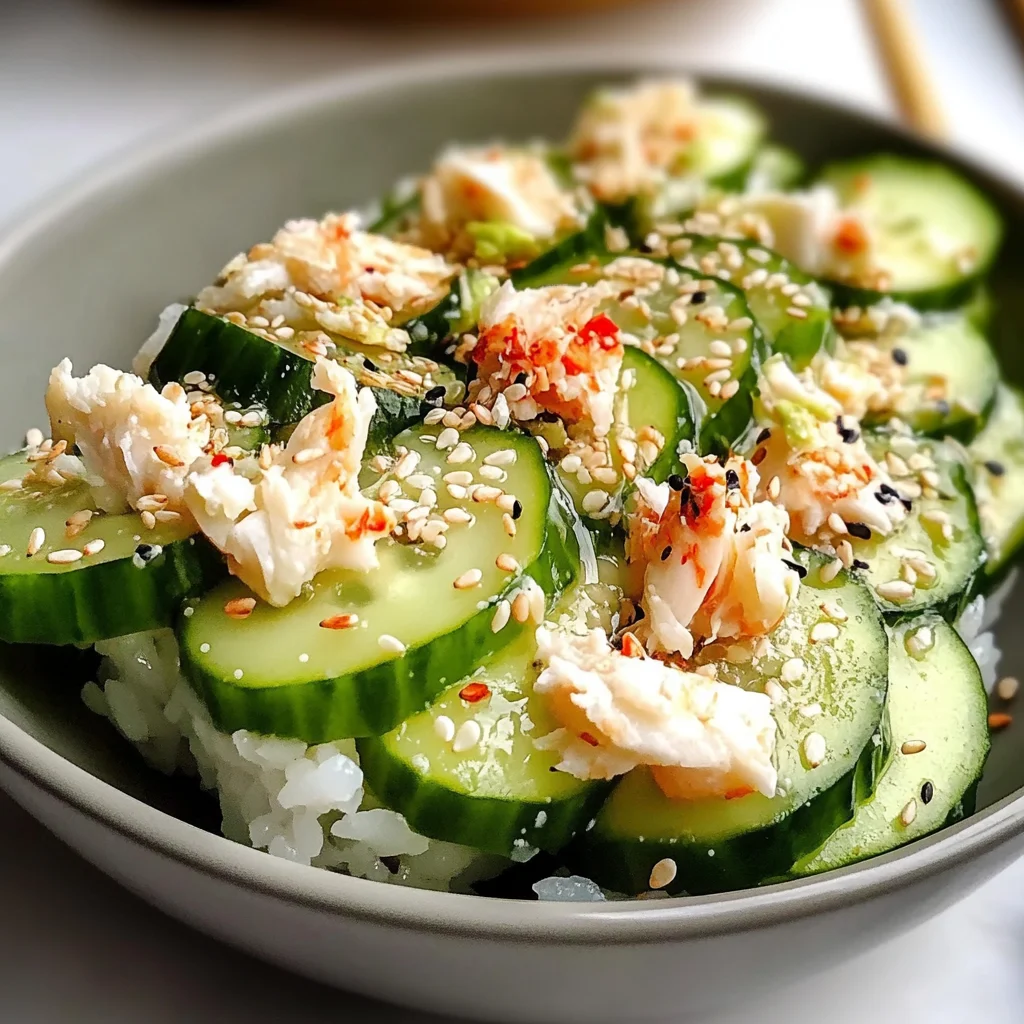 Easy California Roll Cucumber Salad