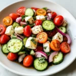Fresh Cucumber Caprese Salad