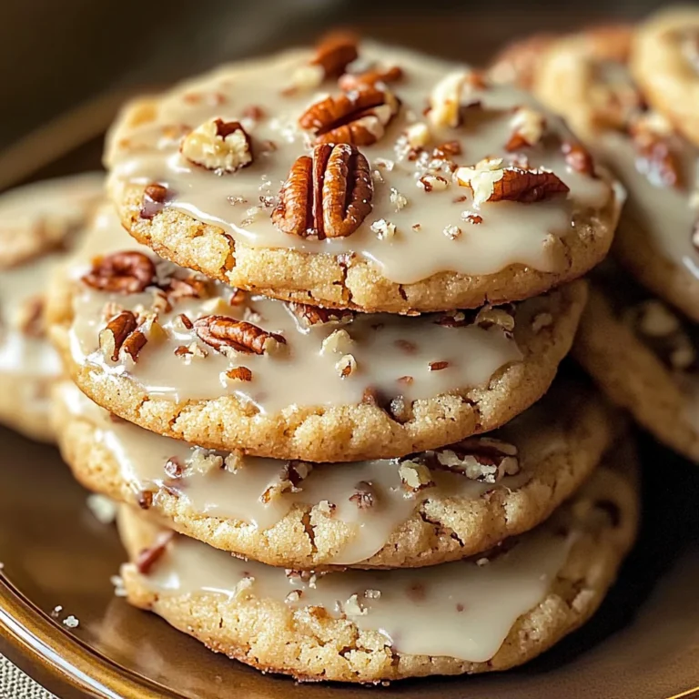 Frosted Butter Pecan Cookies