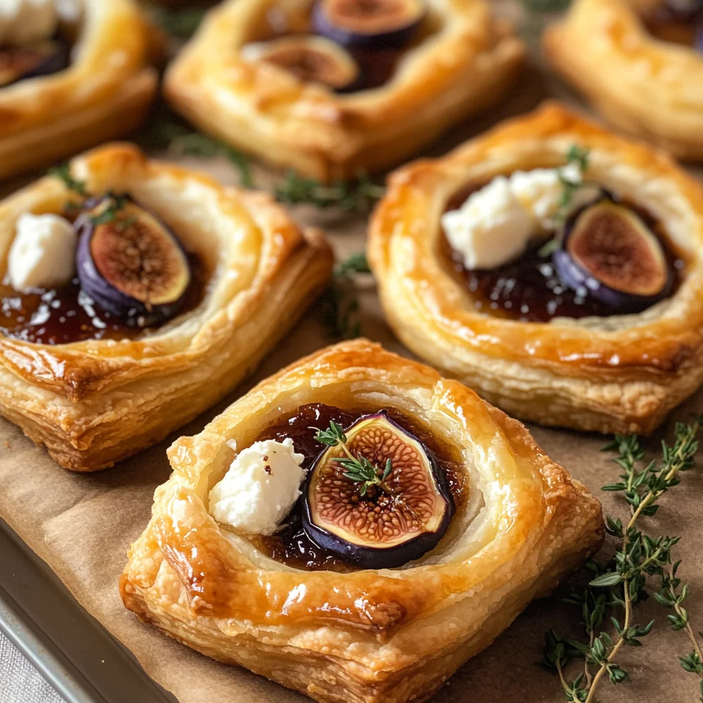 Goat Cheese and Fig Puff Pastry Tarts