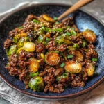 Ground Beef and Brussels Sprouts