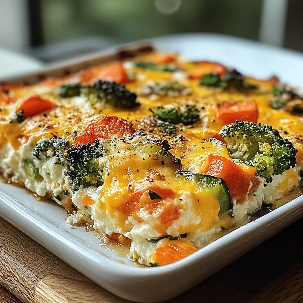 High-Protein Cottage Cheese Veggie Bake Recipe