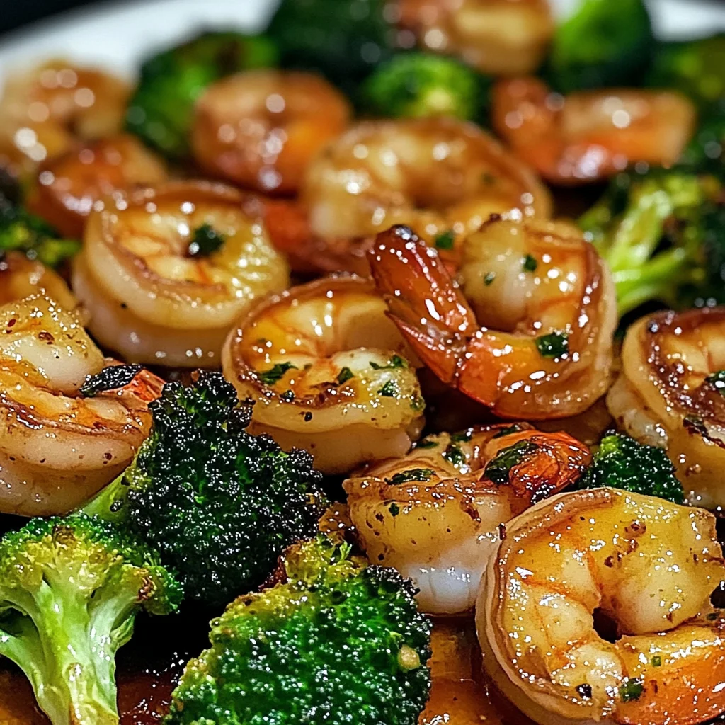 Honey Garlic Shrimp Roasted Broccoli