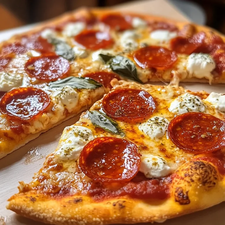 Hot Honey Pepperoni Ricotta Pizza : Sweet and Spicy