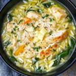 Lemon Chicken Orzo Soup