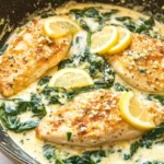 Lemon Parmesan Spinach Chicken