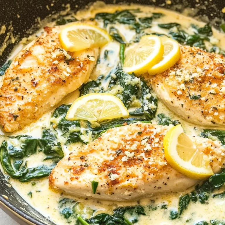 Lemon Parmesan Spinach Chicken