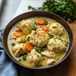 One Pot Chicken Dumpling Soup (with refrigerated biscuit dough!)
