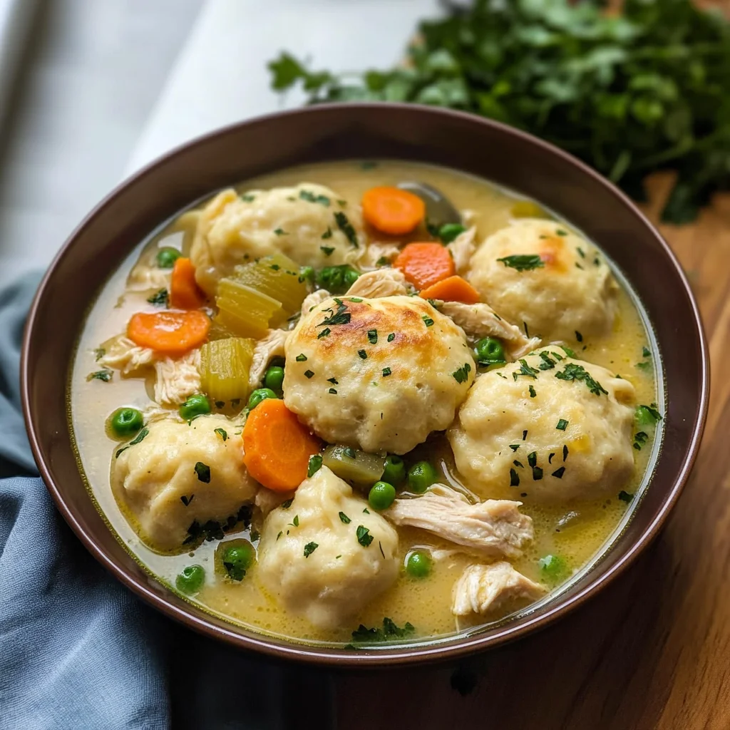 One Pot Chicken Dumpling Soup (with refrigerated biscuit dough!)