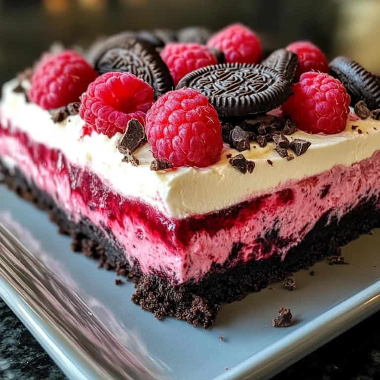 Raspberry Chocolate Lasagna Dessert