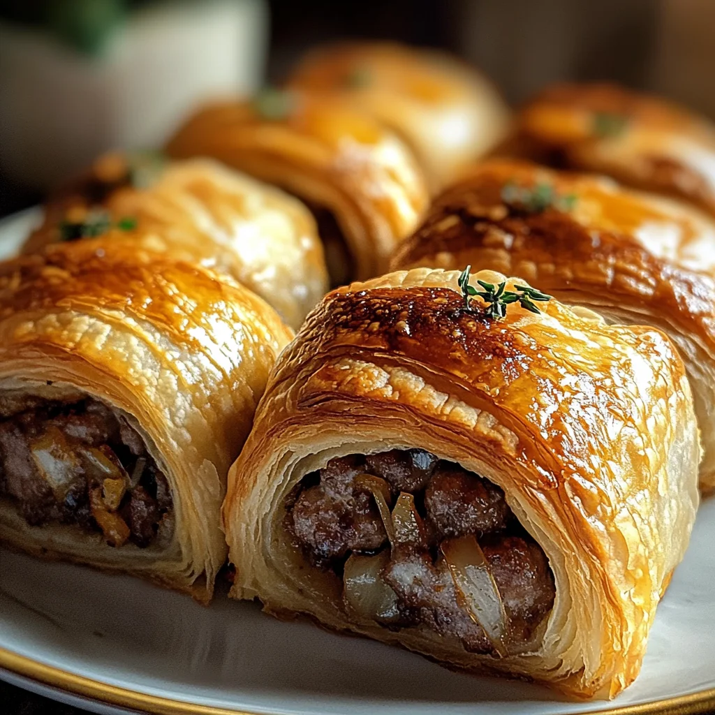 Savory French Onion Sausage Rolls