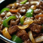 Sizzling Chinese Pepper Steak with Onions