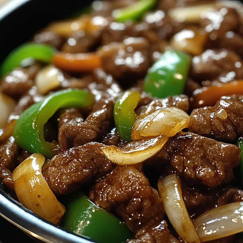 Sizzling Chinese Pepper Steak with Onions