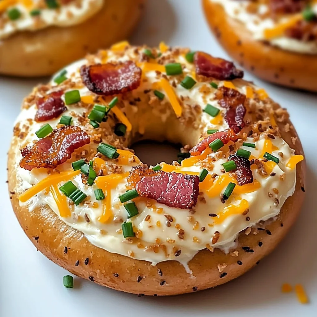 Zesty Turkey Bacon Cream Cheese Bagels