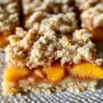 gluten free vegan peach crumb bars