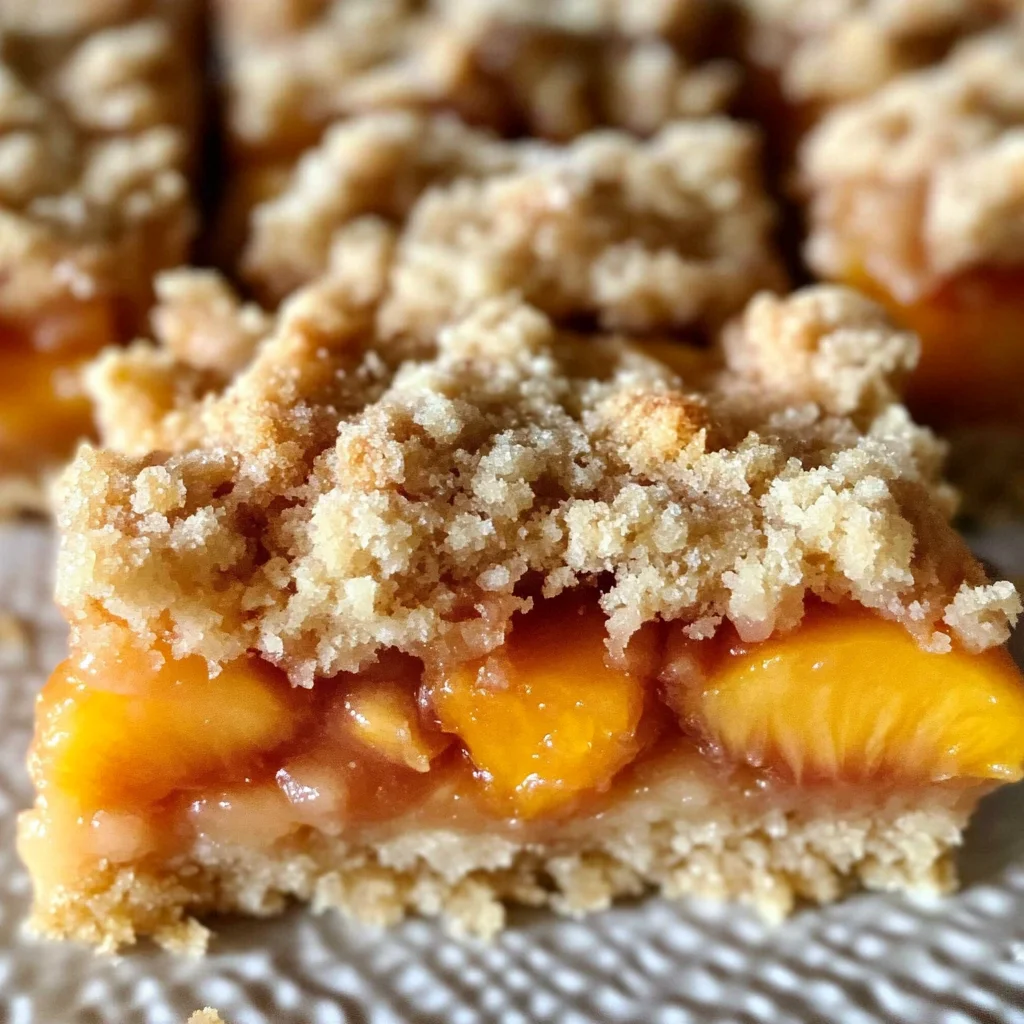 gluten free vegan peach crumb bars