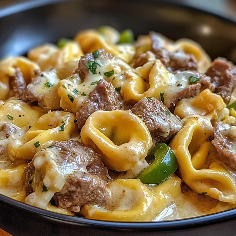 Creamy Beef and Vegetable Tortellini