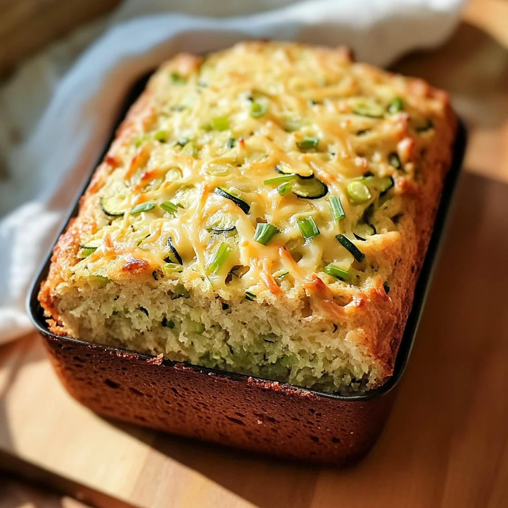 Green Onion Zucchini Cheddar Quick Bread