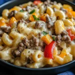 High-Protein Creamy Philly Cheesesteak Mac & Cheese
