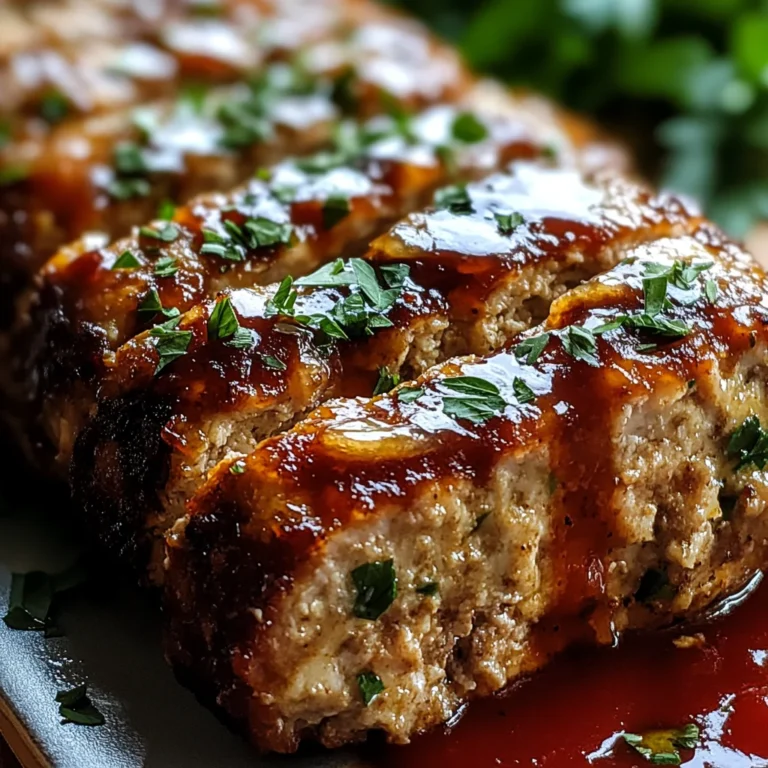 Melt-in-Your-Mouth Garlic Parmesan Chicken Meatloaf