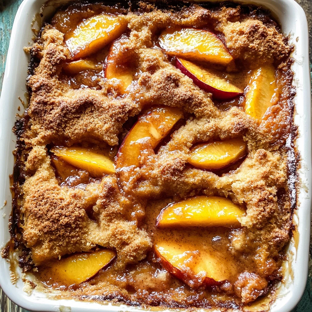 Old School Easy Brown Sugar Peach Cobbler