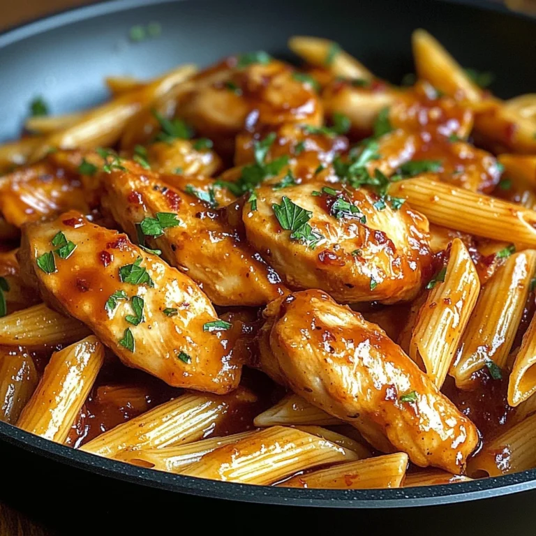 One-Pan Tangy Honey BBQ Chicken Penne