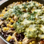 Salsa Verde Chicken & Rice Skillet