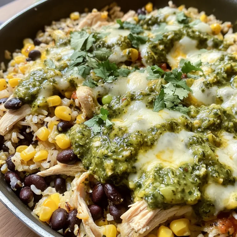 Salsa Verde Chicken & Rice Skillet