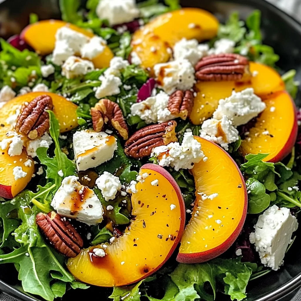 Simple Peach Feta Salad