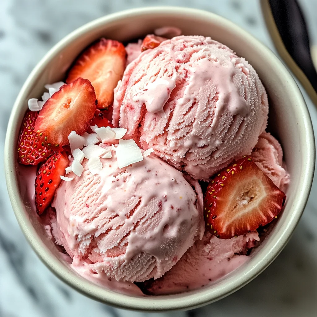 Strawberry Coconut Ice Cream