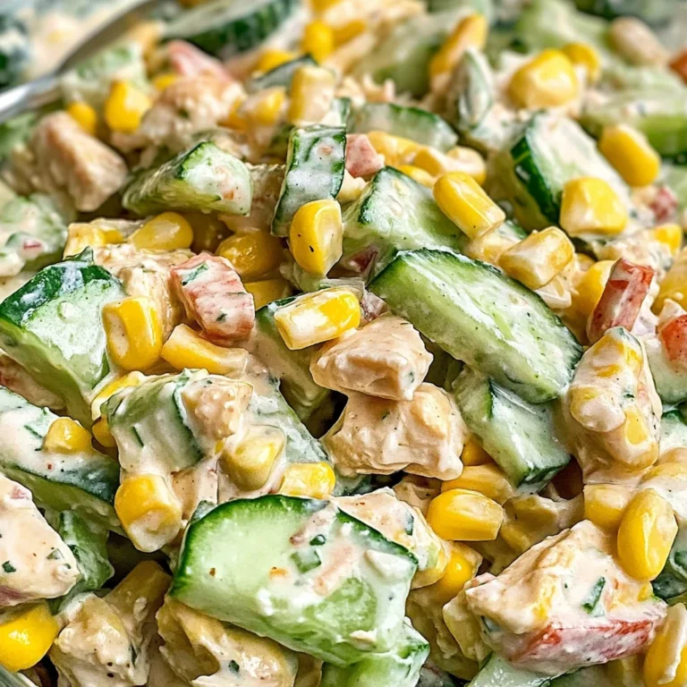 Street Corn Creamy Cucumber Salad