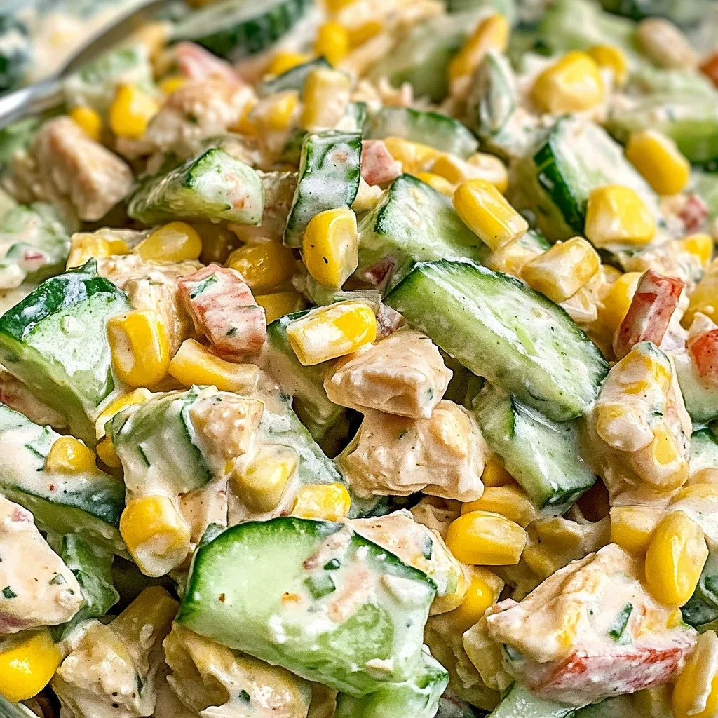 Street Corn Creamy Cucumber Salad