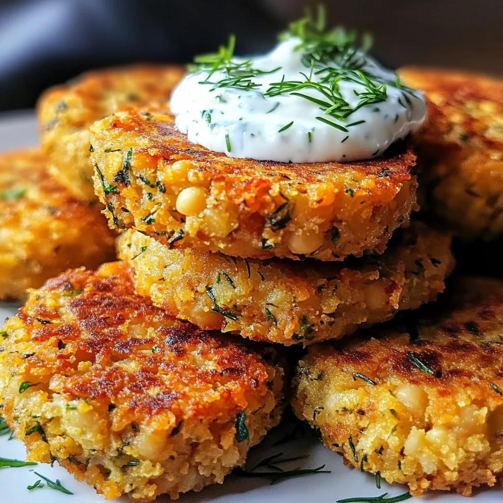 Ultimate Mediterranean Lemon Chickpea Patties with Yogurt Sauce