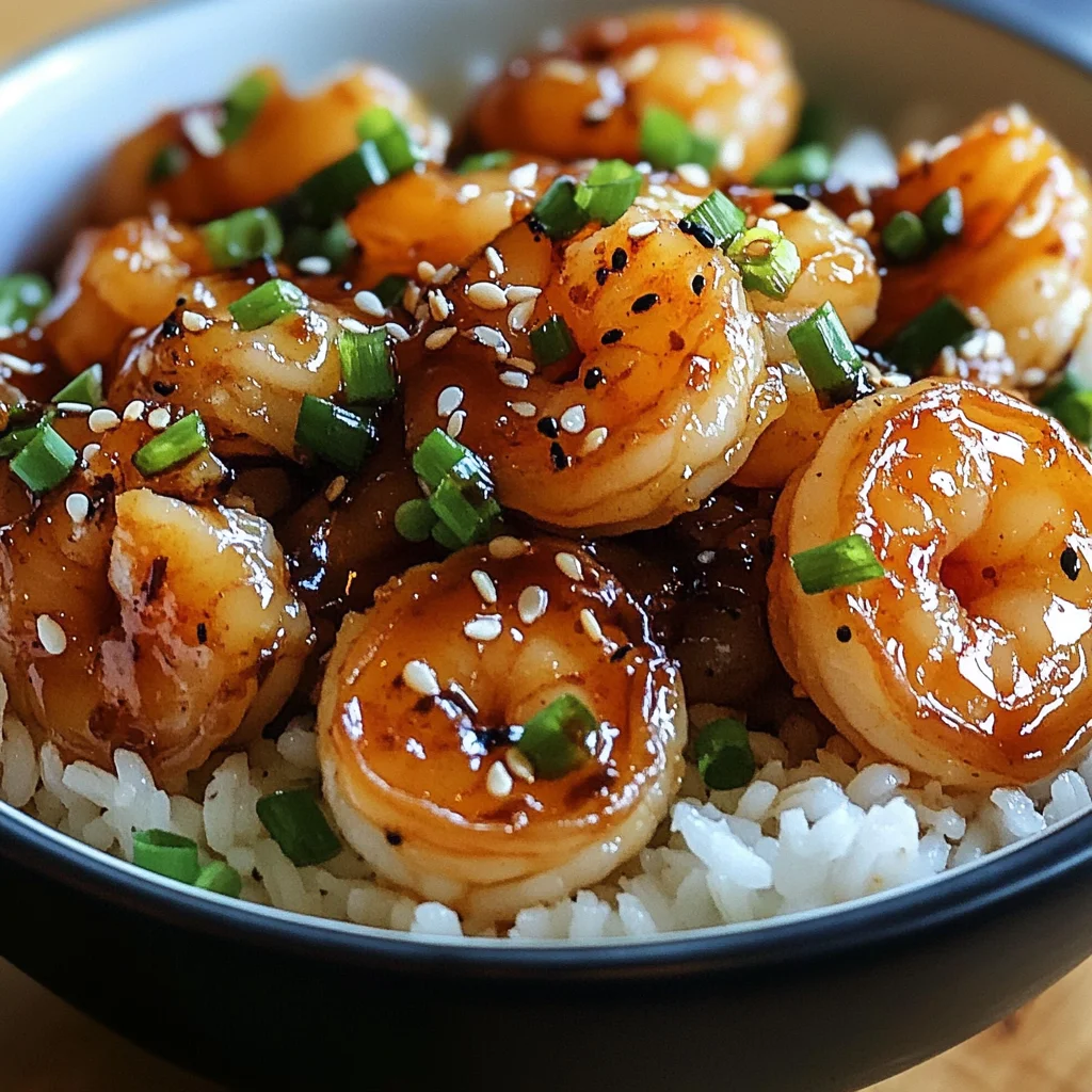 20 Minute Honey Garlic Shrimp & Rice Bowl