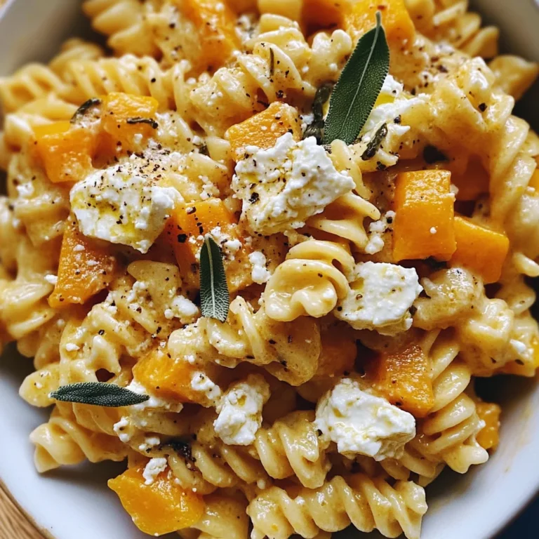 Baked Feta and Butternut Squash Pasta with Sage and Garlic