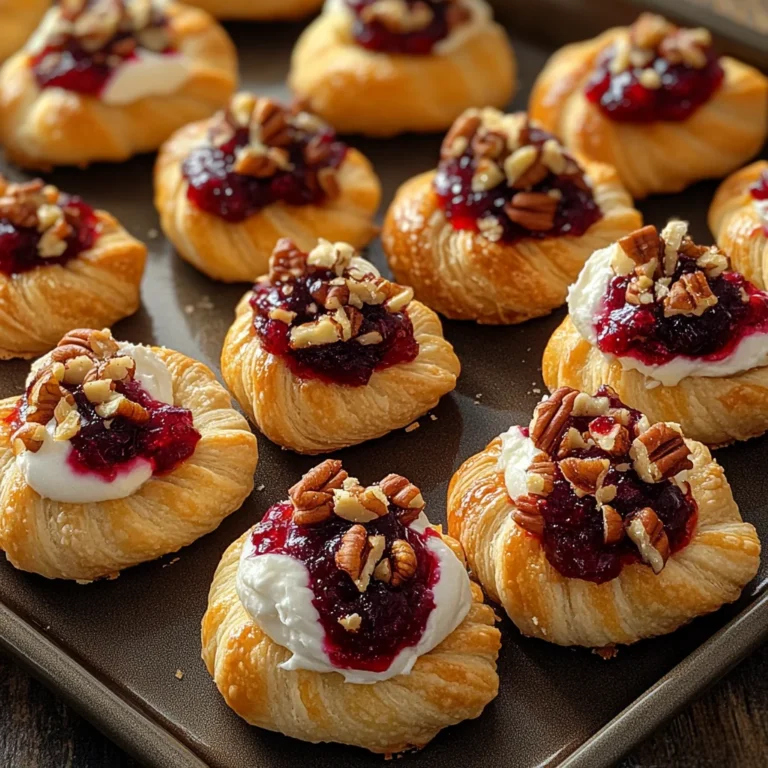Cranberry Cream Cheese Crescent Bites